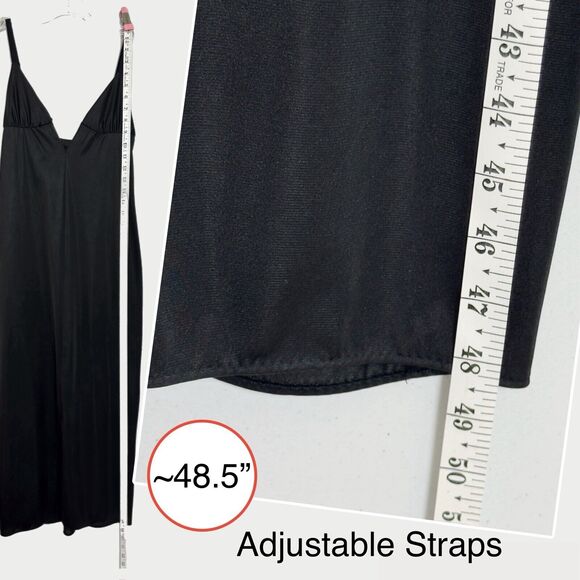 Vintage Glydons Maxi Slip Dress Womens 32 USA Hollywood Babydoll Goth Witchy Y2K - Picture 11 of 16